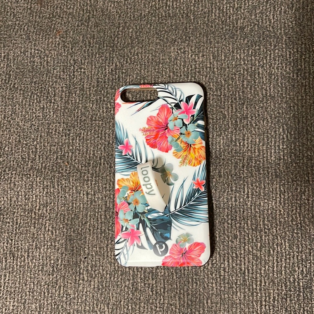 iPhone 8 Plus Tropical Hibiscus Loopy case.